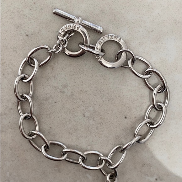 Swarovski Dorinda Silver Charm Bracelet with Cross - Picture 5 of 6